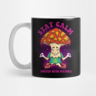 Mushroom character yoga Mug